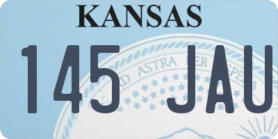 KS license plate 145JAU