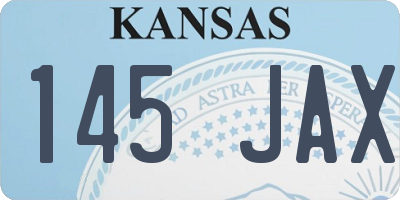 KS license plate 145JAX