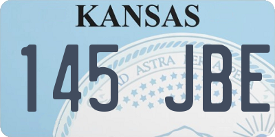 KS license plate 145JBE