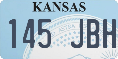 KS license plate 145JBH