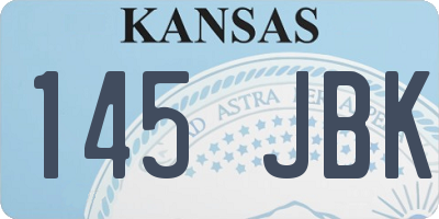 KS license plate 145JBK