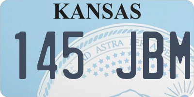 KS license plate 145JBM