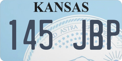 KS license plate 145JBP