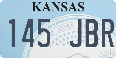 KS license plate 145JBR