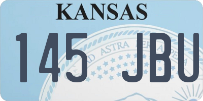 KS license plate 145JBU