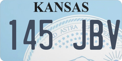 KS license plate 145JBV