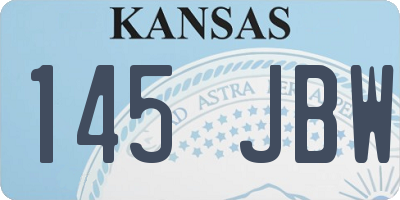 KS license plate 145JBW