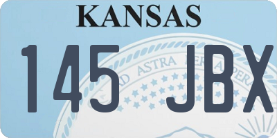 KS license plate 145JBX