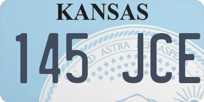 KS license plate 145JCE