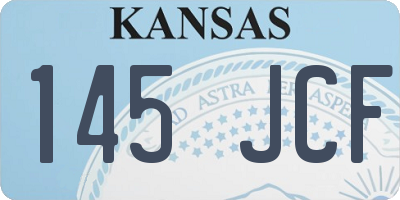 KS license plate 145JCF