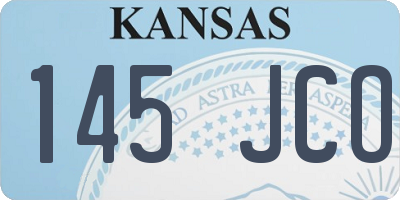 KS license plate 145JCO