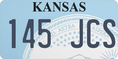 KS license plate 145JCS