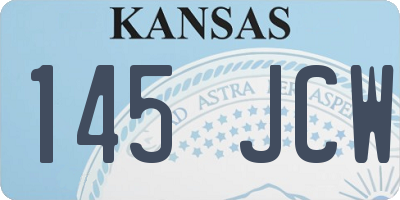 KS license plate 145JCW