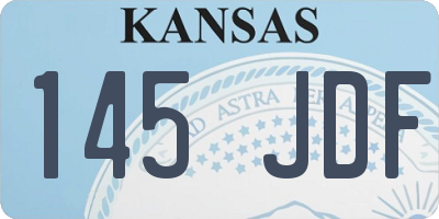 KS license plate 145JDF