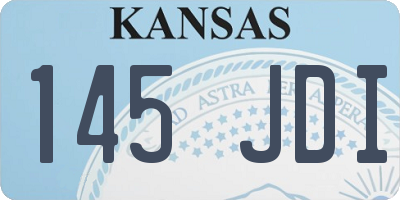 KS license plate 145JDI