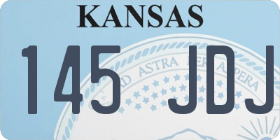 KS license plate 145JDJ