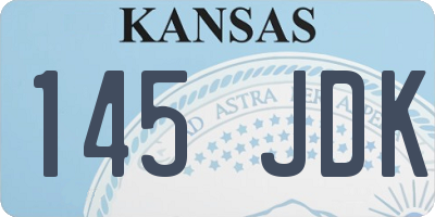 KS license plate 145JDK