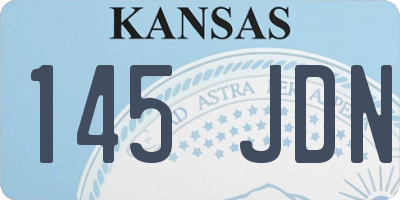 KS license plate 145JDN