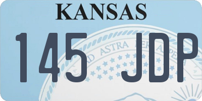 KS license plate 145JDP