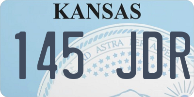 KS license plate 145JDR