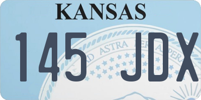 KS license plate 145JDX