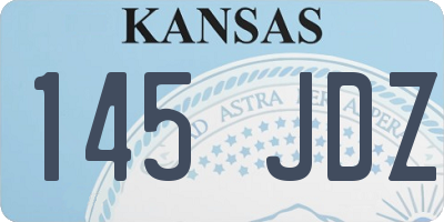 KS license plate 145JDZ