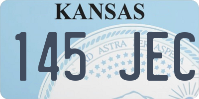 KS license plate 145JEC