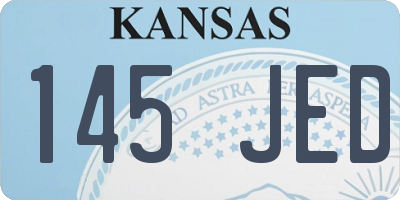 KS license plate 145JED