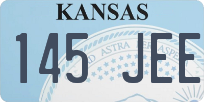 KS license plate 145JEE