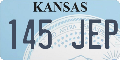 KS license plate 145JEP