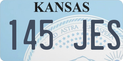 KS license plate 145JES