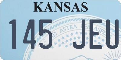 KS license plate 145JEU