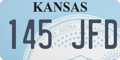 KS license plate 145JFD