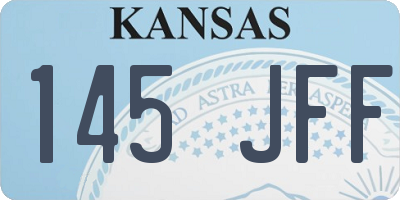 KS license plate 145JFF