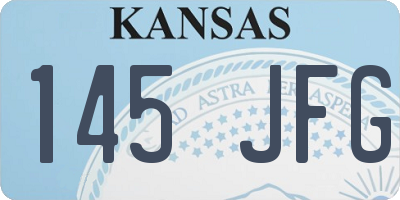 KS license plate 145JFG