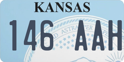 KS license plate 146AAH