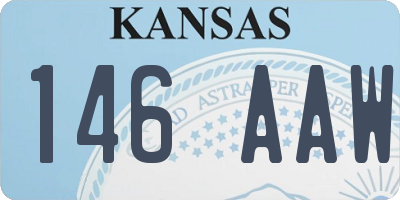 KS license plate 146AAW