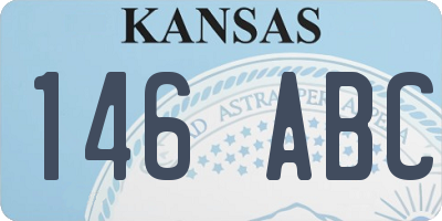 KS license plate 146ABC