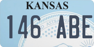 KS license plate 146ABE