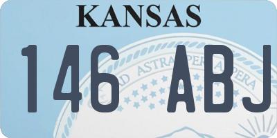 KS license plate 146ABJ