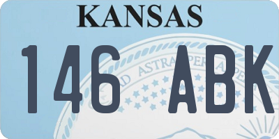 KS license plate 146ABK