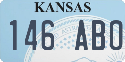 KS license plate 146ABO