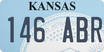 KS license plate 146ABR