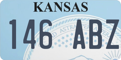 KS license plate 146ABZ