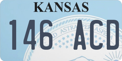 KS license plate 146ACD