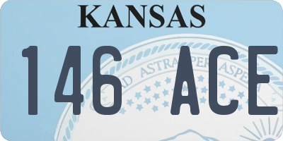 KS license plate 146ACE