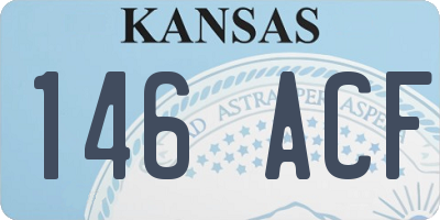 KS license plate 146ACF