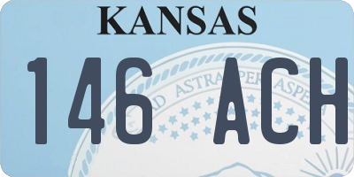 KS license plate 146ACH