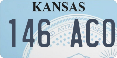 KS license plate 146ACO