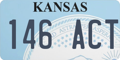 KS license plate 146ACT